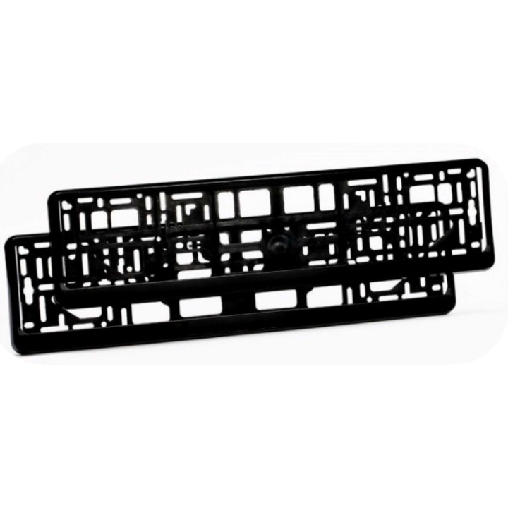 Set 2 suporti numar inmatriculare auto negru