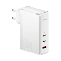 Incarcator, Baseus, 2xUSB-C + USB, 140W, alb