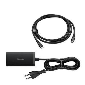 Incarcator telefon, Baseus, USB C, USB A, 67 W, Negru