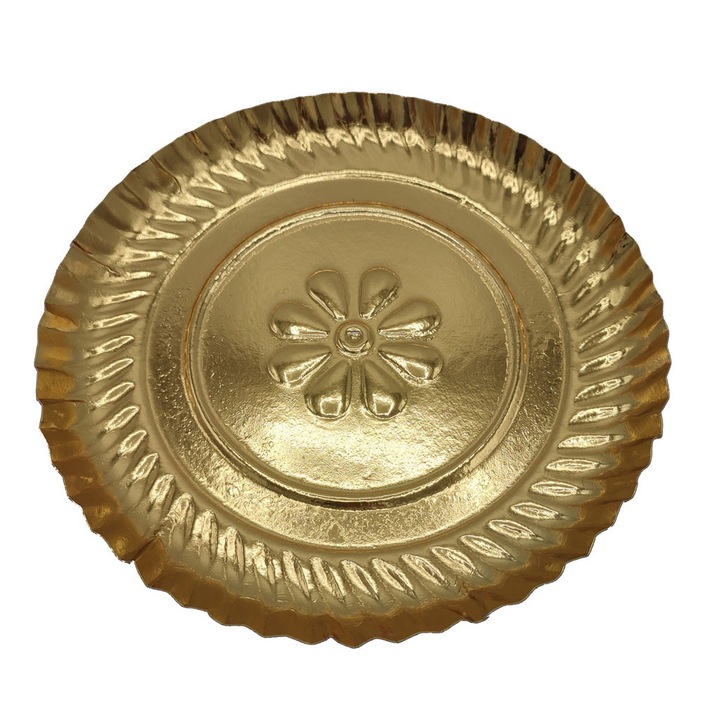 Set 100 Tavite tort aurii, rotunde, 26 cm