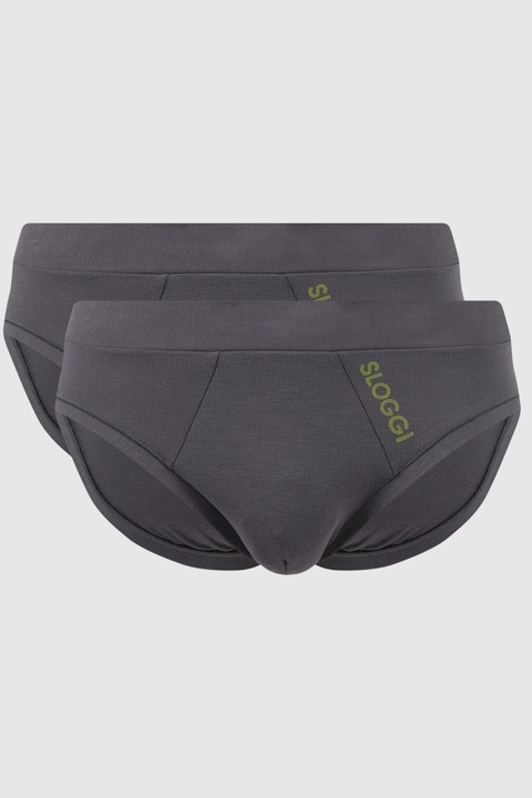2db férfi alsónemű szett, Sloggi Allround Sport Brief, 10202547, Sötétszürke, One Size