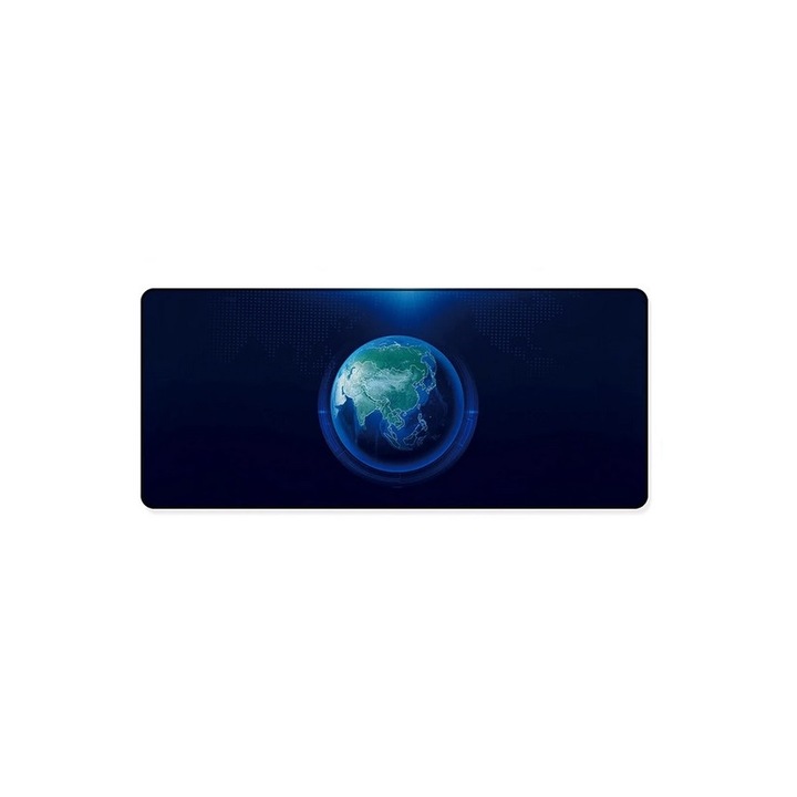Mouse Pad Mare Profesional Cauciucat pentru Gaming DAVIDAMI CONCEPT®, model Planeta Terra 3D, dimensiune 80 x 30 cm