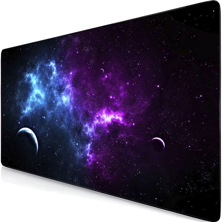 Mousepad Gaming Xxl Retoo Connect, 80x40 Cm, Cu Design Cosmic, Baza Cauciuc Natural, Suprafata Premium, Perfect Pentru Jocuri Si Birou, Antiderapant, Usor De Curatat, Material De Inalta Calitate, Ideal Pentru Precizie Si Confort Pe Termen Lung