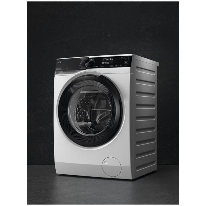 Masina de spalat rufe AEG LFR73964VE, 9 kg, 1600 rpm, Clasa A, Tehnologie ProSense + ProSteam, Motor EcoInverter cu magnet permanent, Furtun alimentare AquaControl, Alb
