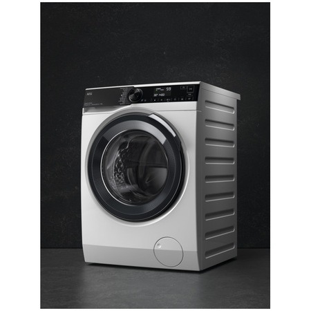 Пералня AEG LFR83966NOE, 9 кг, 1600 об./мин., Клас А, Технология OkoMix + ProSteam + Prosense, EcoInverter мотор с постоянен магнит, Захранващ маркуч AquaControl, Бял