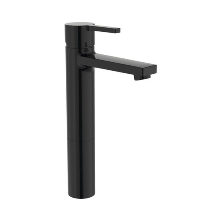 Смесител за мивка Roca Naia, Cold Start технология, Черен