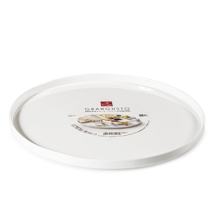 Кръгла чиния Grangusto, опал, 32 см, бяла