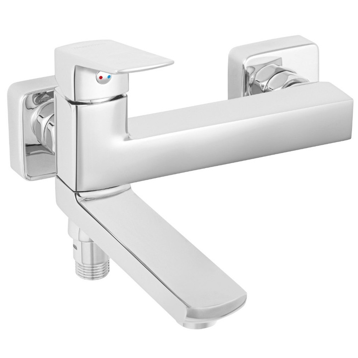 Egykaros kádcsaptelep mozgatható csapteleppel, kád-zuhany kapcsoló szerepével