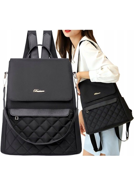 Rucsac de oras pentru femei, J&W, Dashamira, neagra, One size