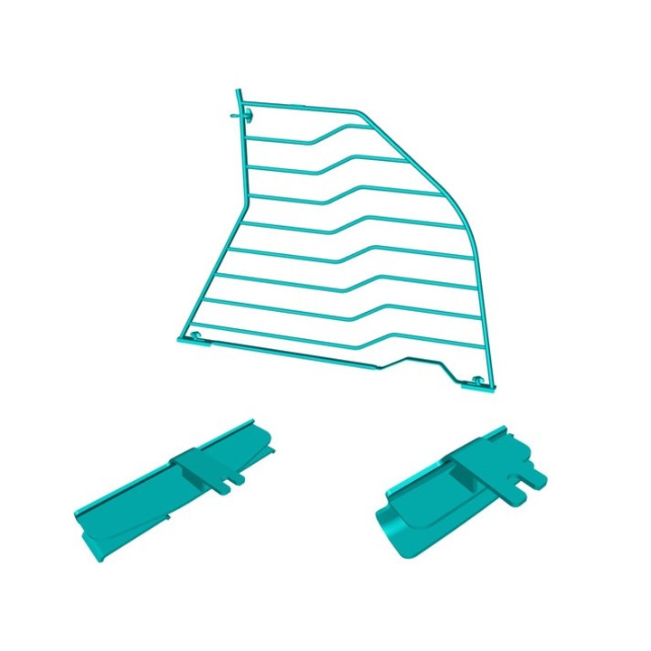 Csomagtartó hűtőrács készlet, Volvo, XC60, OE, Türkiz