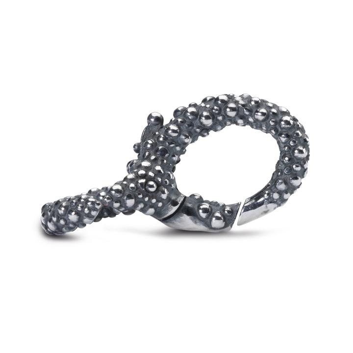 Inchizatoare X Jewellery, model oxidat, argint, 2 cm