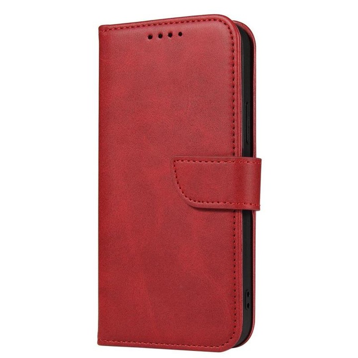 Калъф Magnet Wallet Stand, съвместим с iPhone 14 Pro Max Red