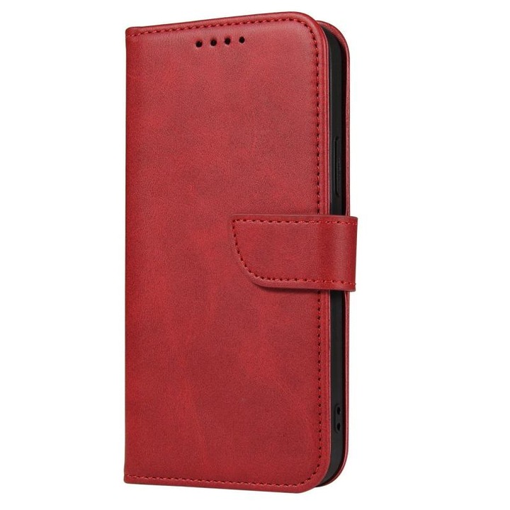 Калъф Magnet Wallet Stand, съвместим с iPhone 14 Pro Red