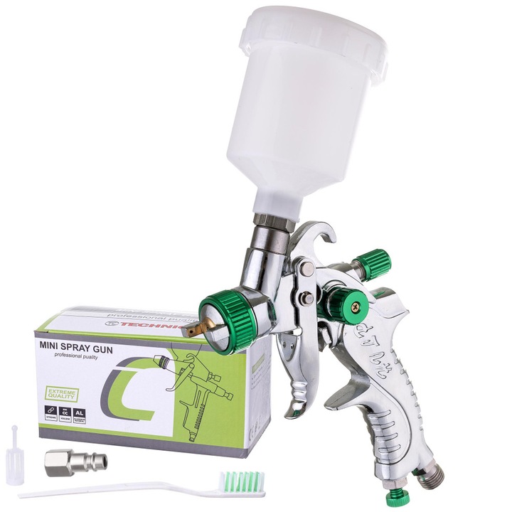 Mini HVLP szórópisztoly modellezéshez 1,0 mm-es fúvókával Technic H-602P (125 ml)