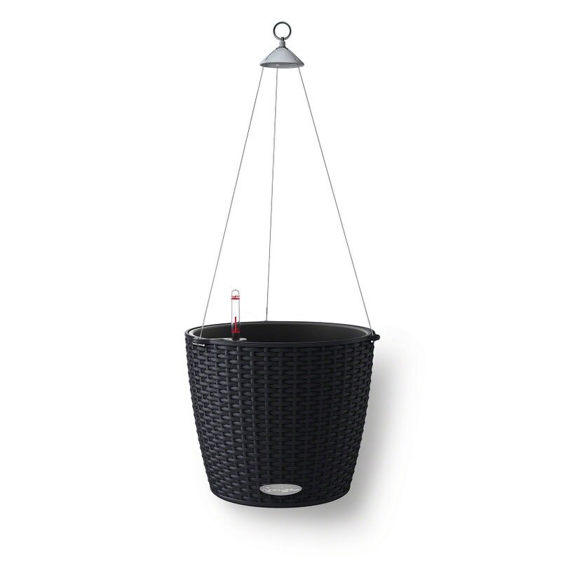 Ghiveci Lechuza Nido 27/23CM Cottage - set negru 15199