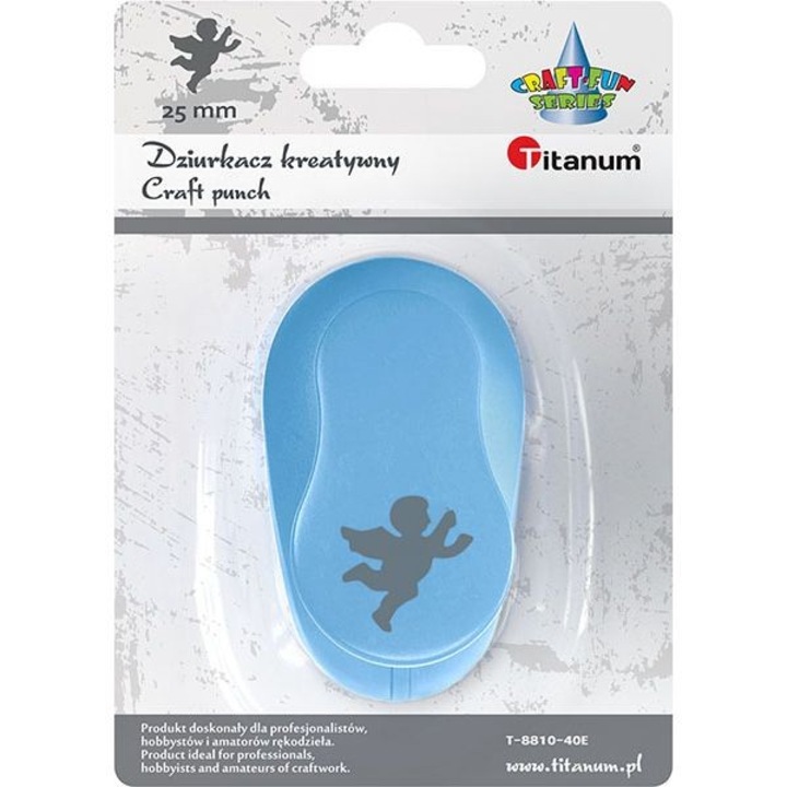 Perforator 40E, Happy Color, Metal/Plastic, Model Cupidon, 25 mm, Albastru