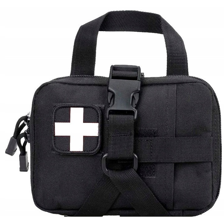 Geanta tactica, Edibazzar, Nylon, Negru