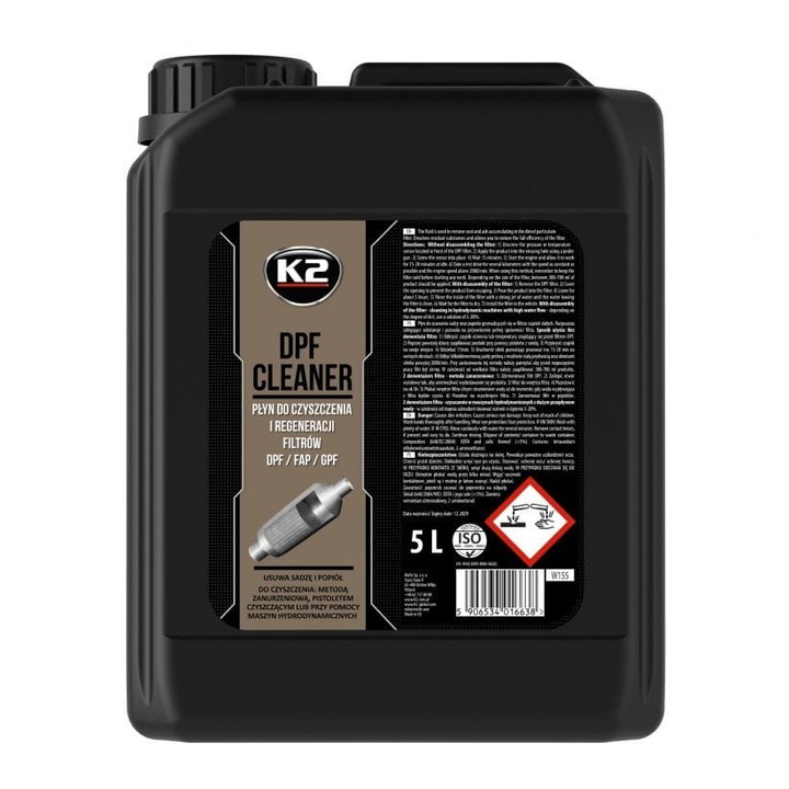 Agent curatare filtru de particule, K2, 5 l, Negru