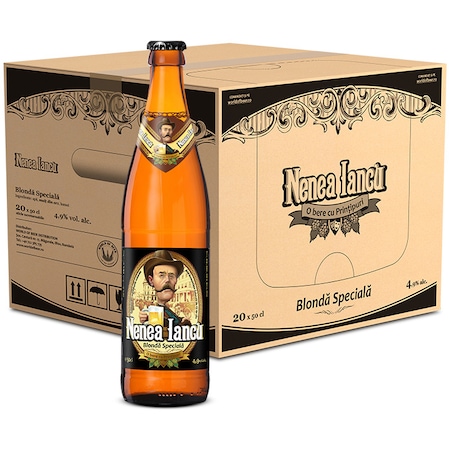 Bere blonda Nenea Iancu sticla 20 x 0.5l