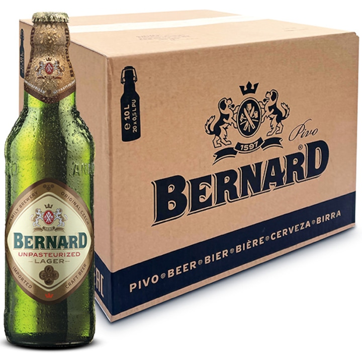 Bere blonda Bernard Premium sticla 20 x 0.5l
