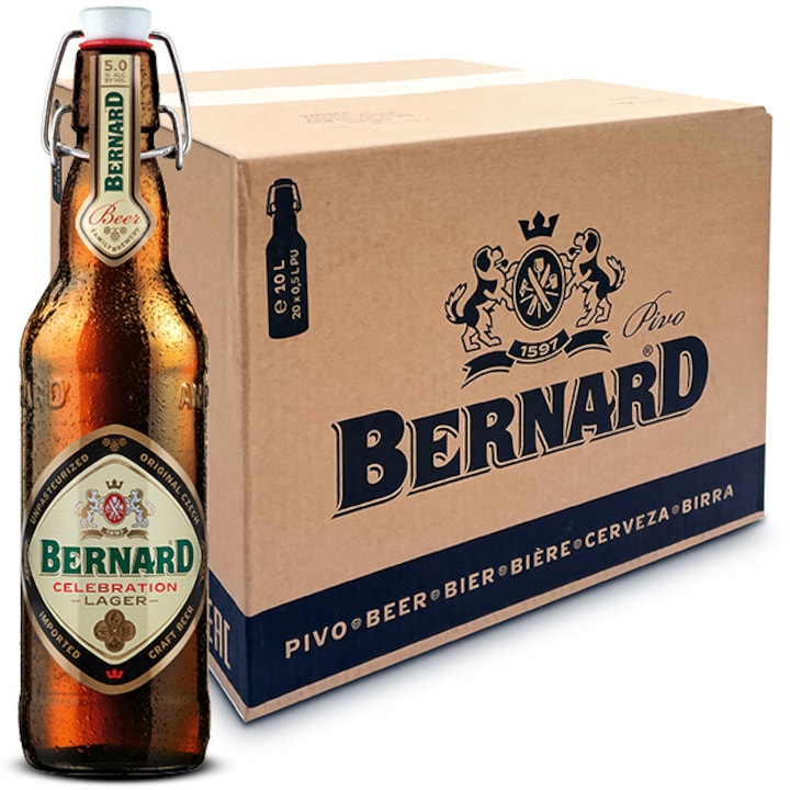 Bere blonda Bernard Celebration sticla 20 x 0.5l