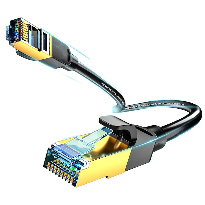 Ethernet кабел LPAILON, Cat7, Черен, 6 м