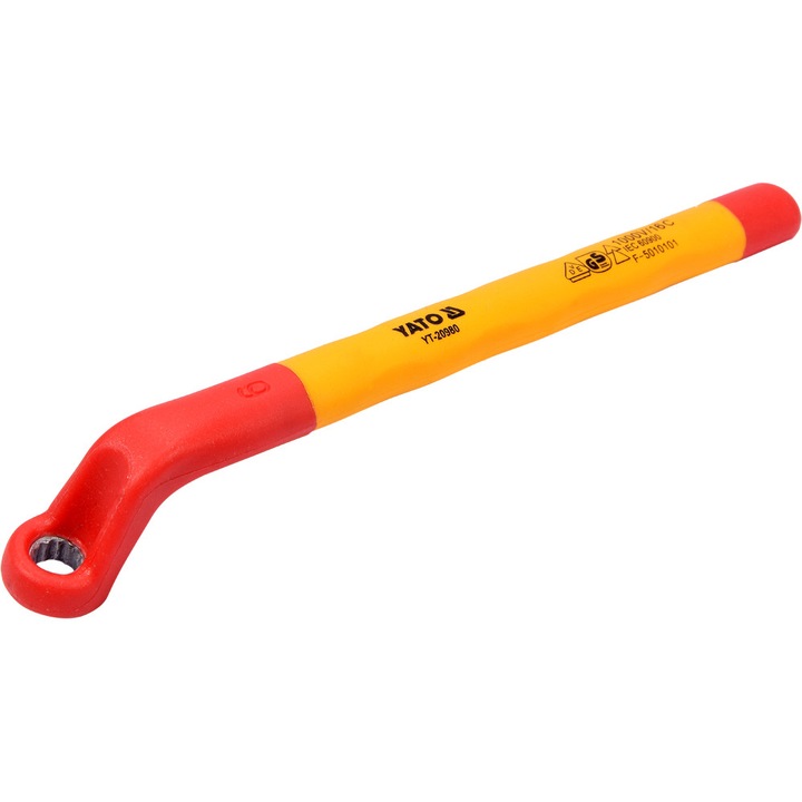 Cheie inelara izolata, Yato, 6 mm, Galben/Rosu