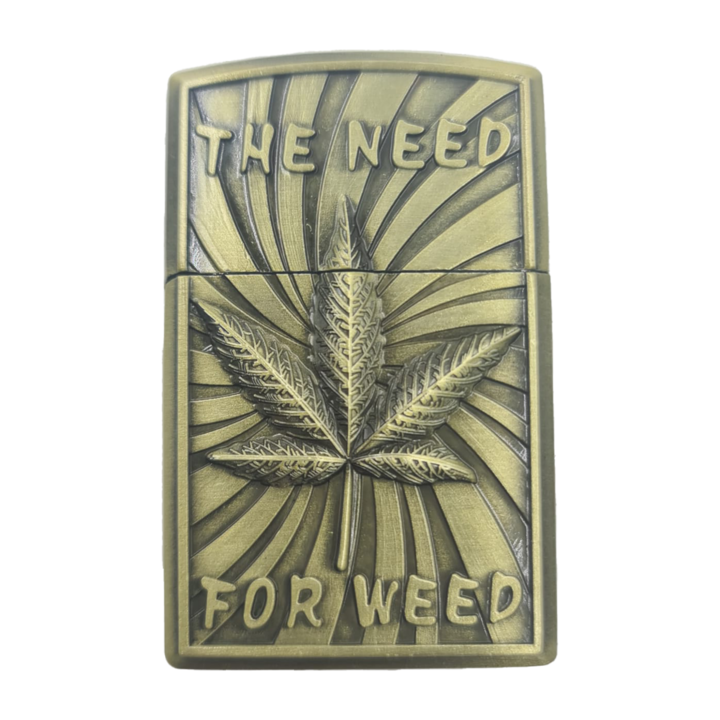 Bricheta Tip Zippo, Gaz, Relief 3D, Metalica, Model The Need for Weed, Dalimag