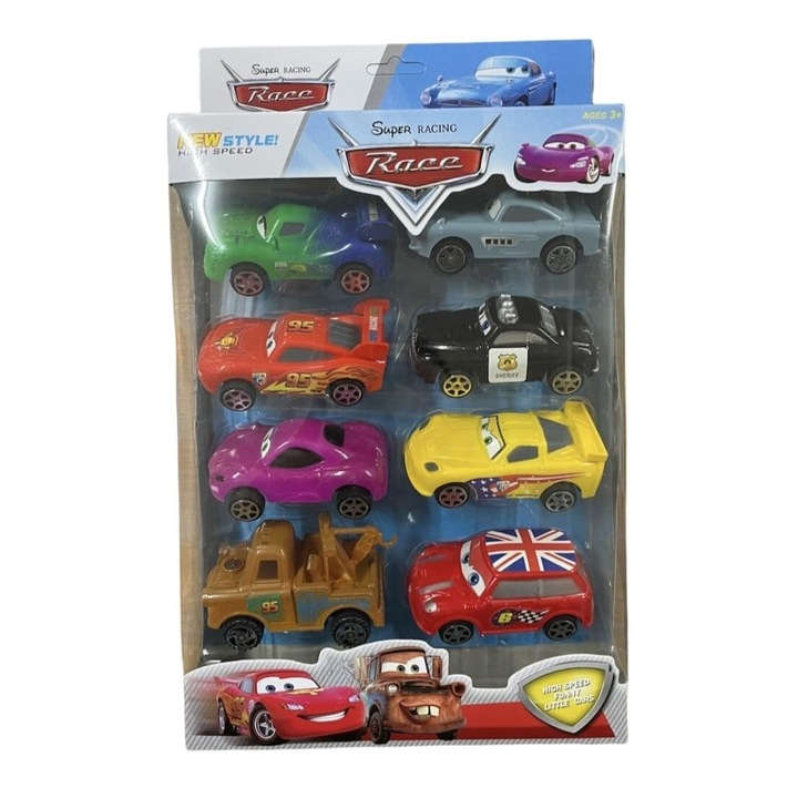 Set 8 masinute Cars, multicolor, de metal