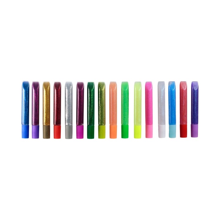 Комплект 16x блестящо лепило, Titanum, 10ml, Многоцветно