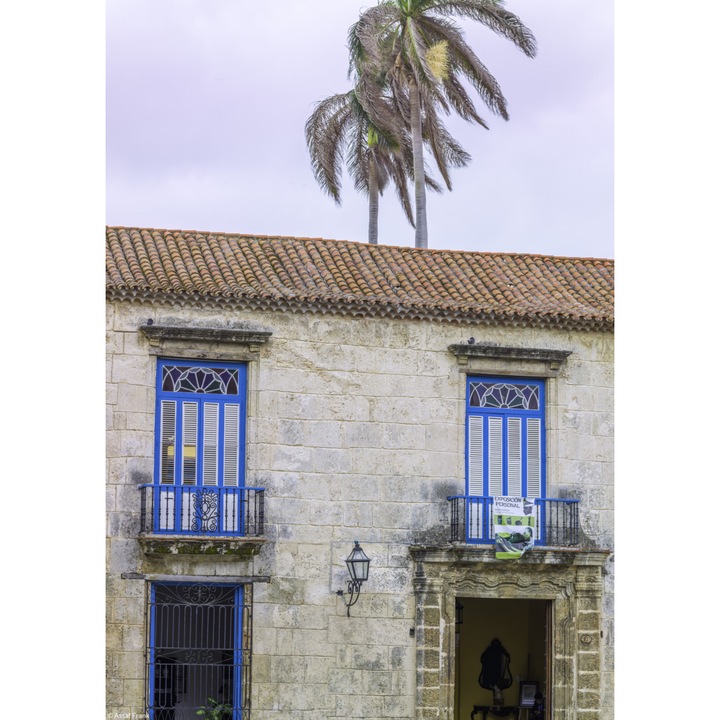 Poster perete, Zakito Posters, 21x29,7cm Casa traditionala cubaneza cu balcon, Assaf Frank