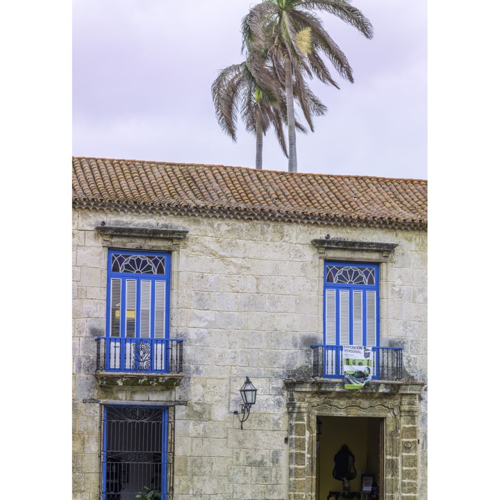 Poster perete, Zakito Posters, 67,5x95cm Casa traditionala cubaneza cu balcon, Assaf Frank