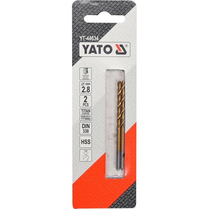 Köszörűfúró, Yato, 2 db, Acél, Arany