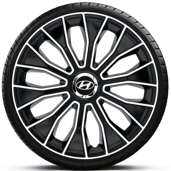 Комплект от 4 капачки Creative REY®, подходящи за джанти R15, за Hyundai, модел VOLTEC PRO