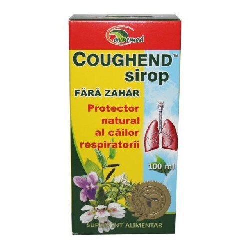 Sirop Coughend fara zahar contra tusei, 100ml, Ayurmed