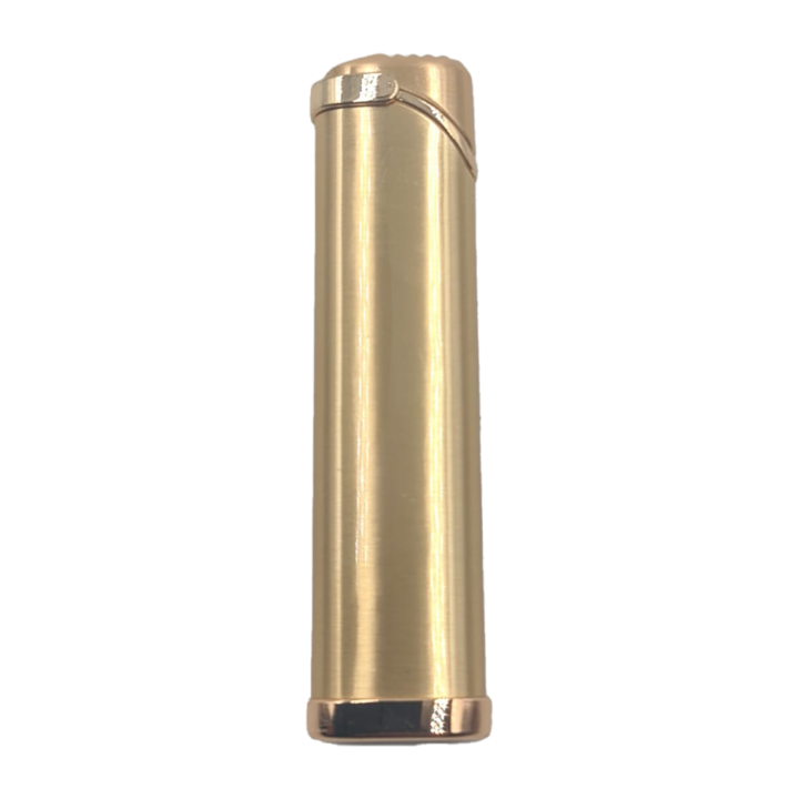 Ветроустойчива запалка с газ, презареждаема, тънък модел, 8 см, злато, Dalimag