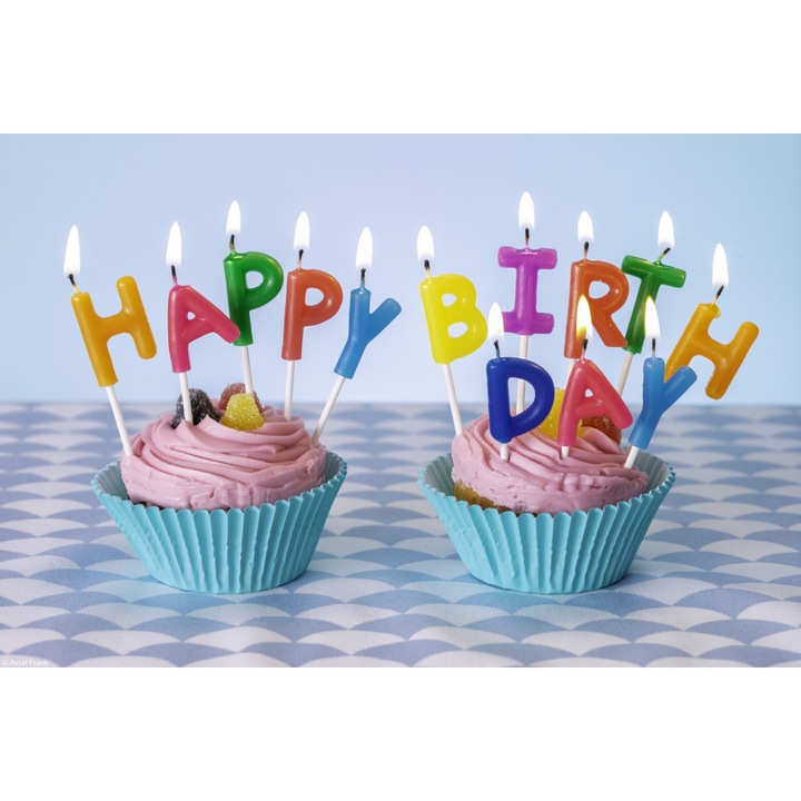 Poster perete, Zakito Posters, 30x20cm Prajituri de ziua de nastere cu lumanare, Assaf Frank