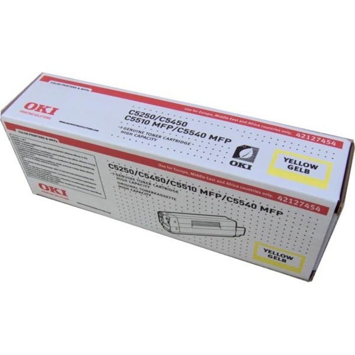 OKI sárga toner C5250/5450/5510MFP/5540MFP szériához 5000 oldalra (140192)