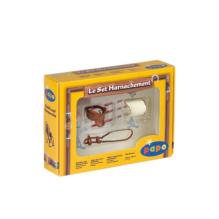 Set figurine Papo - Set harnasament pentru calarie