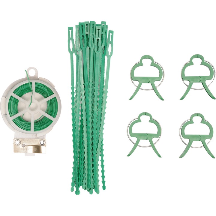 Kertészeti készlet növények kötözéséhez, Flo, 50 m, Zöld