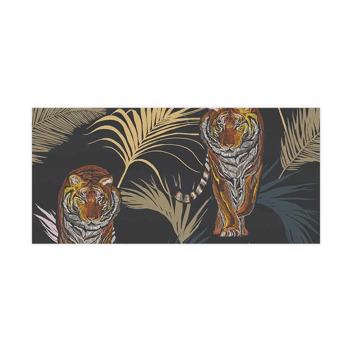 Öntapadó 3d tapéta, Mosható, Golden Tiger, 255x540 cm