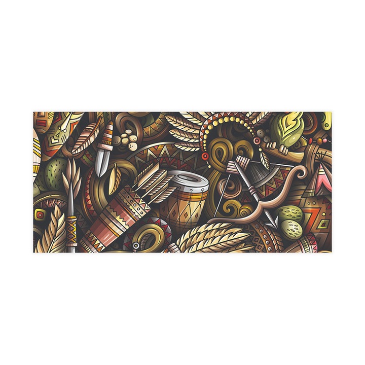 Öntapadó 3d tapéta, Mosható, Native American, 255x540 cm