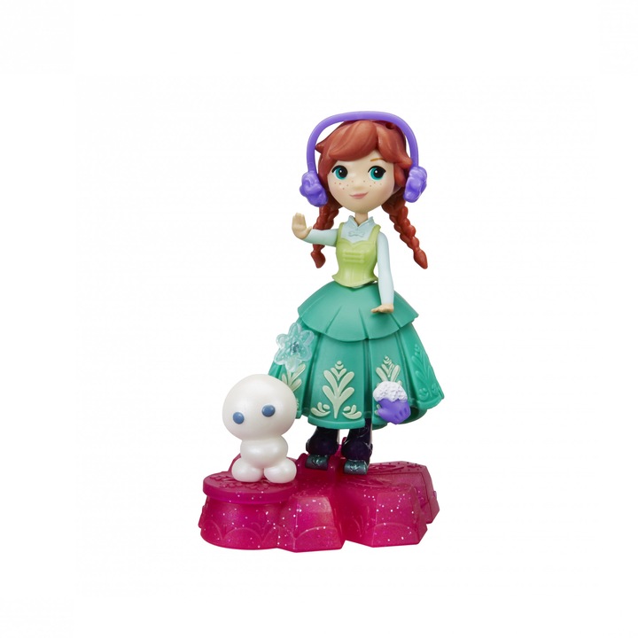 Papusa mini Frozen, Anna cu suport