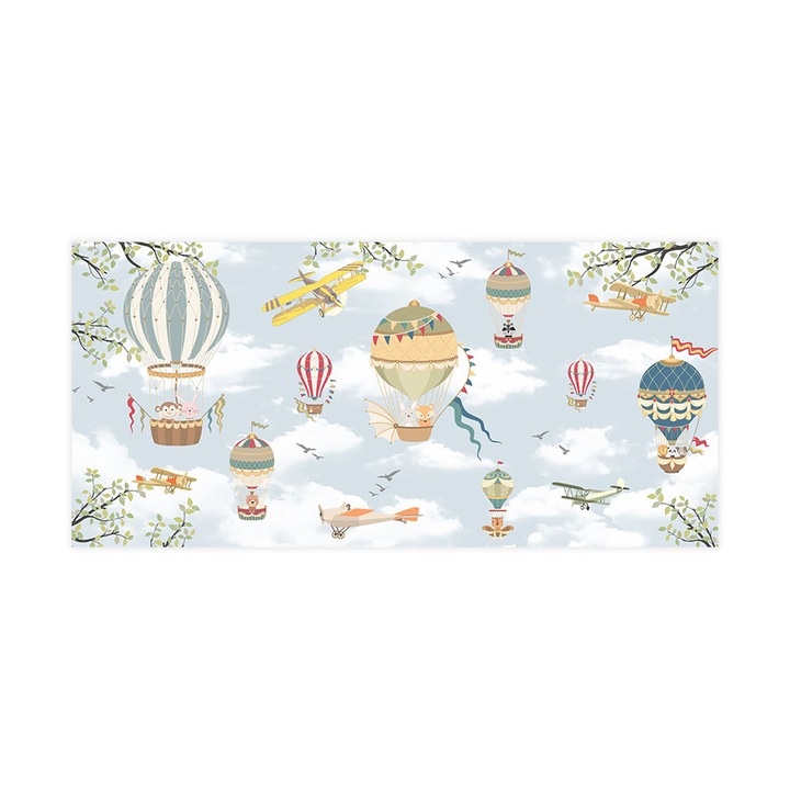 Öntapadó 3d tapéta, Mosható, Air Balloons, 255x540 cm