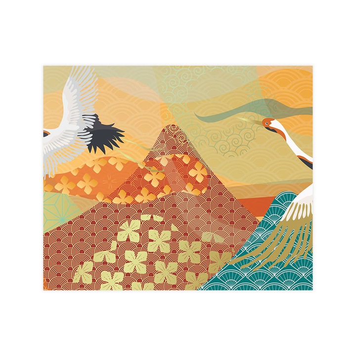 Öntapadó 3d tapéta, Mosható, Asiatic Orange Background, 200x240 cm