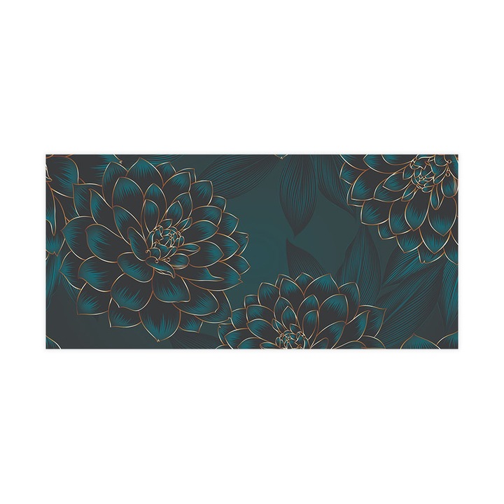 Öntapadó 3d tapéta, Mosható, Black Peony, 255x540 cm