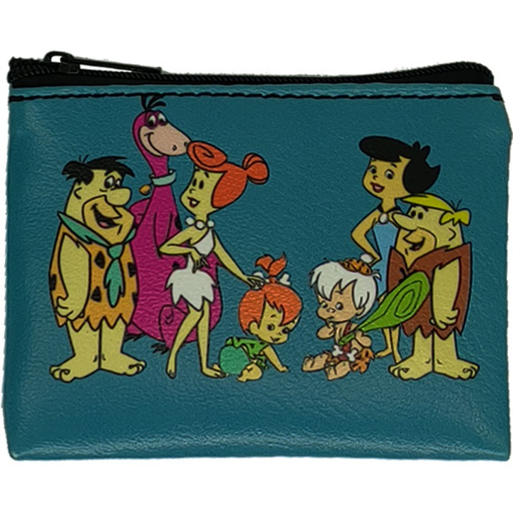 Portofel pentru femei, Pentru monede, Handmade Greek, Flintstones, 9.5x0.5x8.5 cm, multicolor