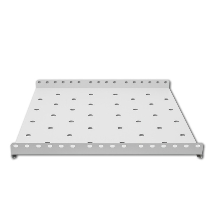 Raft fix pentru dulap, Qoltec, Otel, Gri