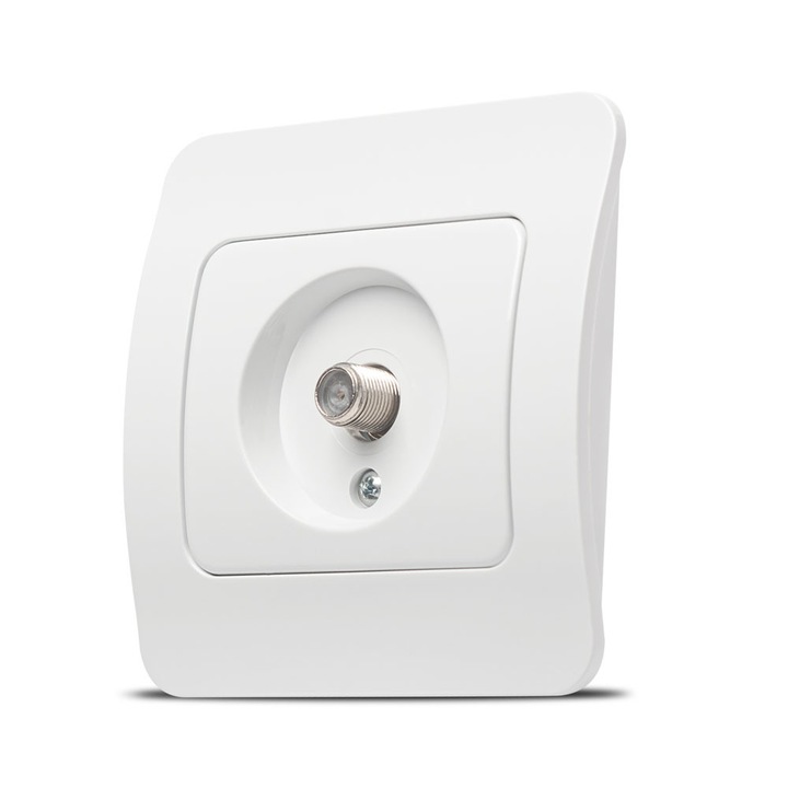 Priza TV Conector F Elbi Jazz 16 A Incastrat Alb ST