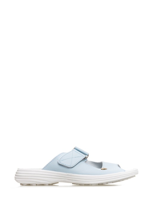 Papuci deschisi din piele Tellus 54-09, Albastru, 39